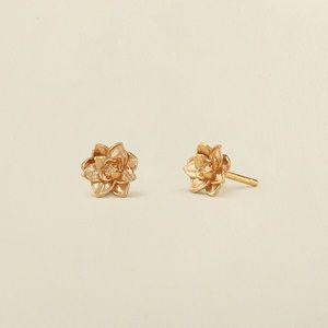 July Birth Flower Stud Earrings
